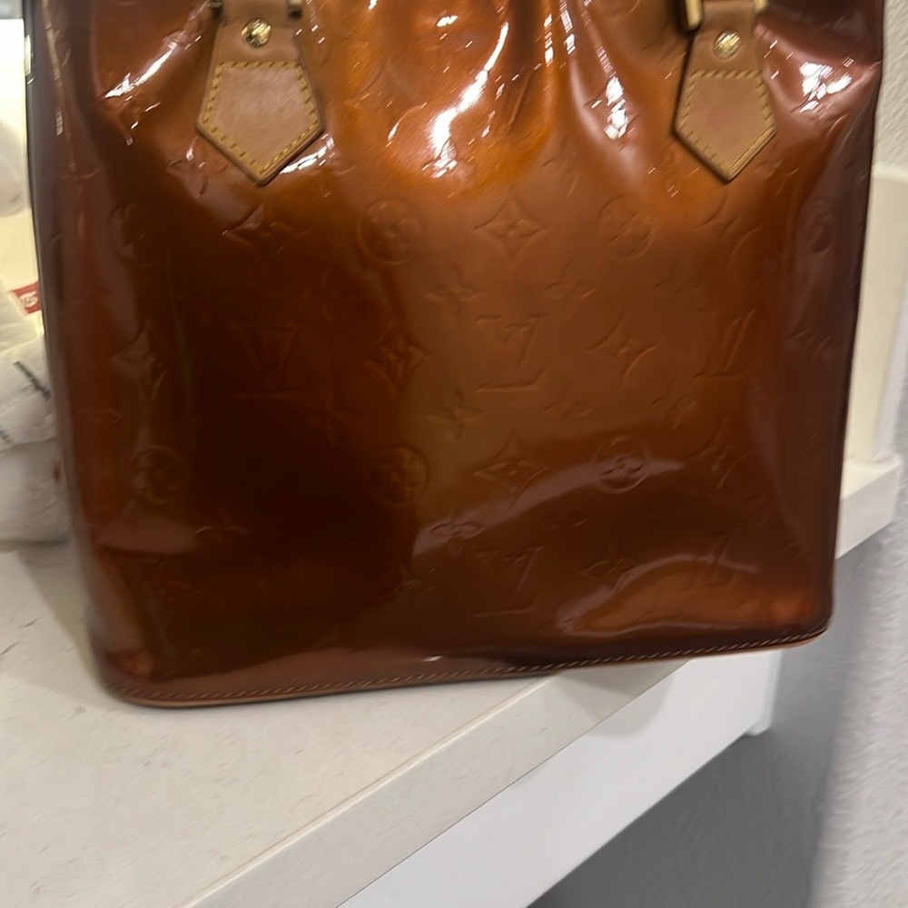 Louis Vuitton Brown Patent Leather Tote - Picture 5 of 17